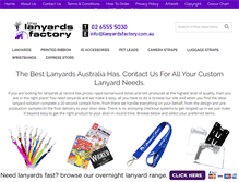 Tablet Screenshot of lanyardsfactory.com.au